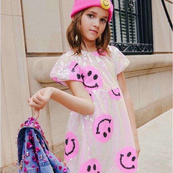 Sequin Smiley Face Dress - Picture 6 of 6